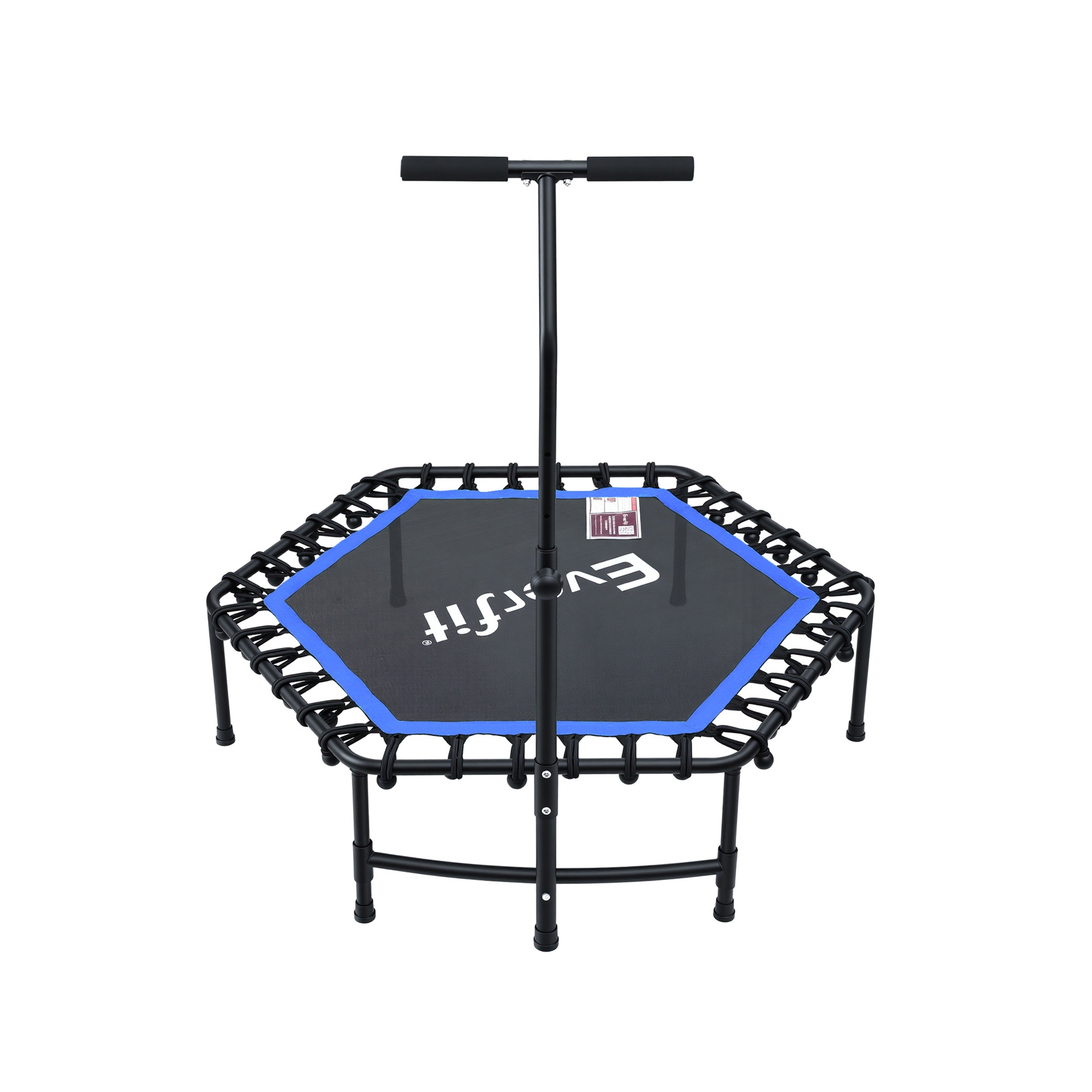 Everfit 48-Inch Hexagon Fitness Trampoline with Handrail view 3