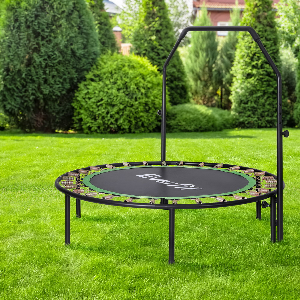 Everfit 48-Inch Round Fitness Trampoline with Handrail