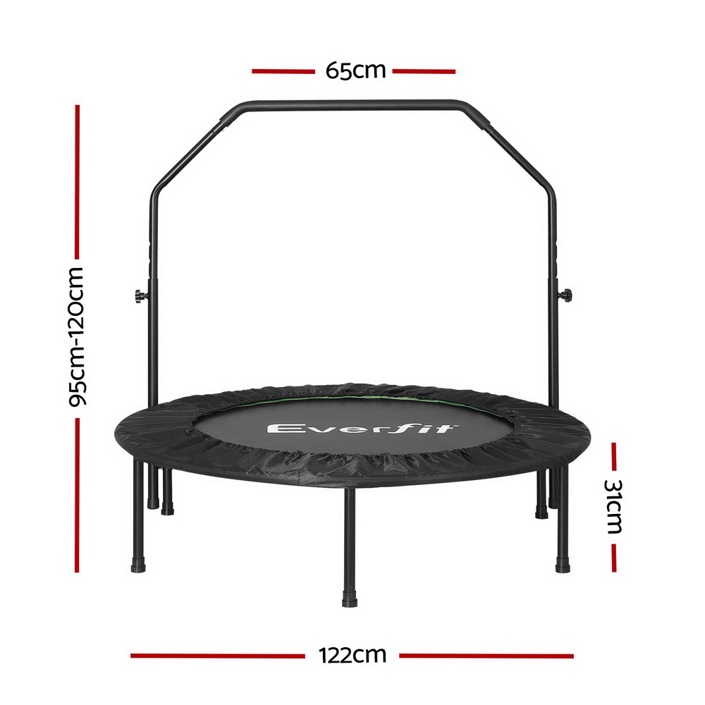 Everfit 48-Inch Round Fitness Trampoline with Handrail view 2