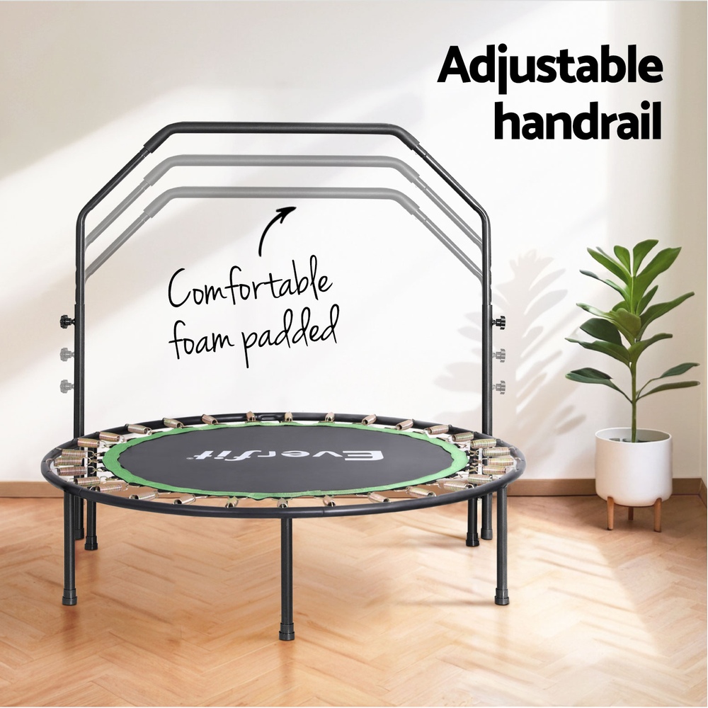Everfit 48-Inch Round Fitness Trampoline with Handrail view 5
