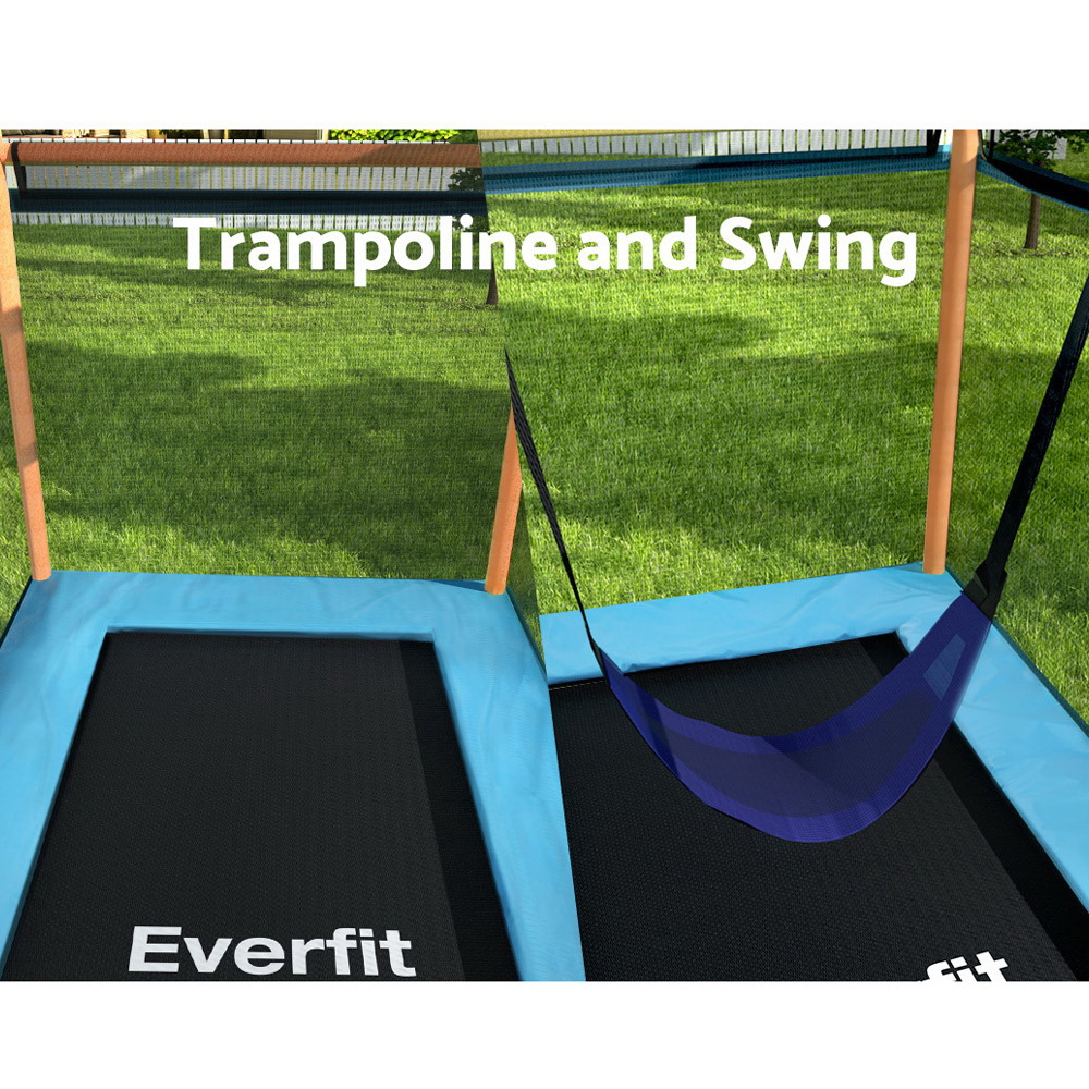 Everfit 6FT Rectangle Trampoline for Kids with Swing view 5