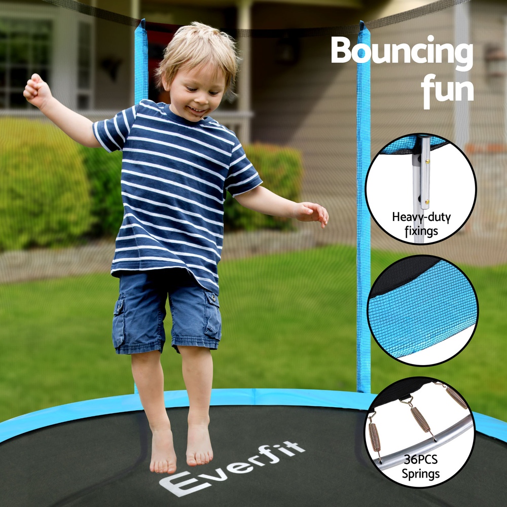 Everfit 6FT Trampoline with Safety Net for Kids, Blue view 5