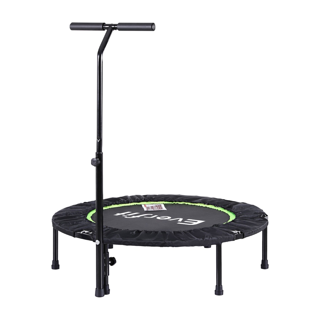 Everfit Foldable Fitness Trampoline with Handrail, 40-48in view 3
