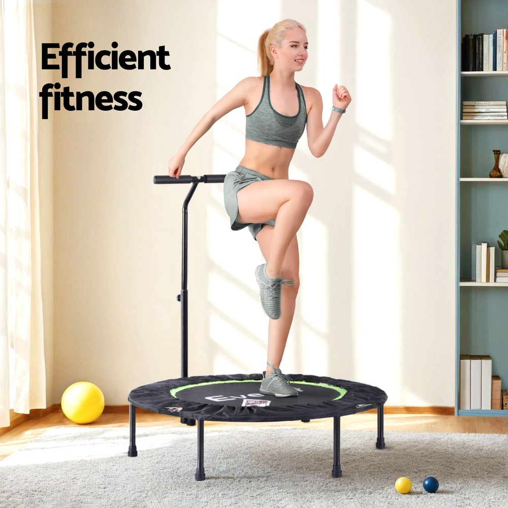 Everfit Foldable Fitness Trampoline with Handrail, 40-48in view 4