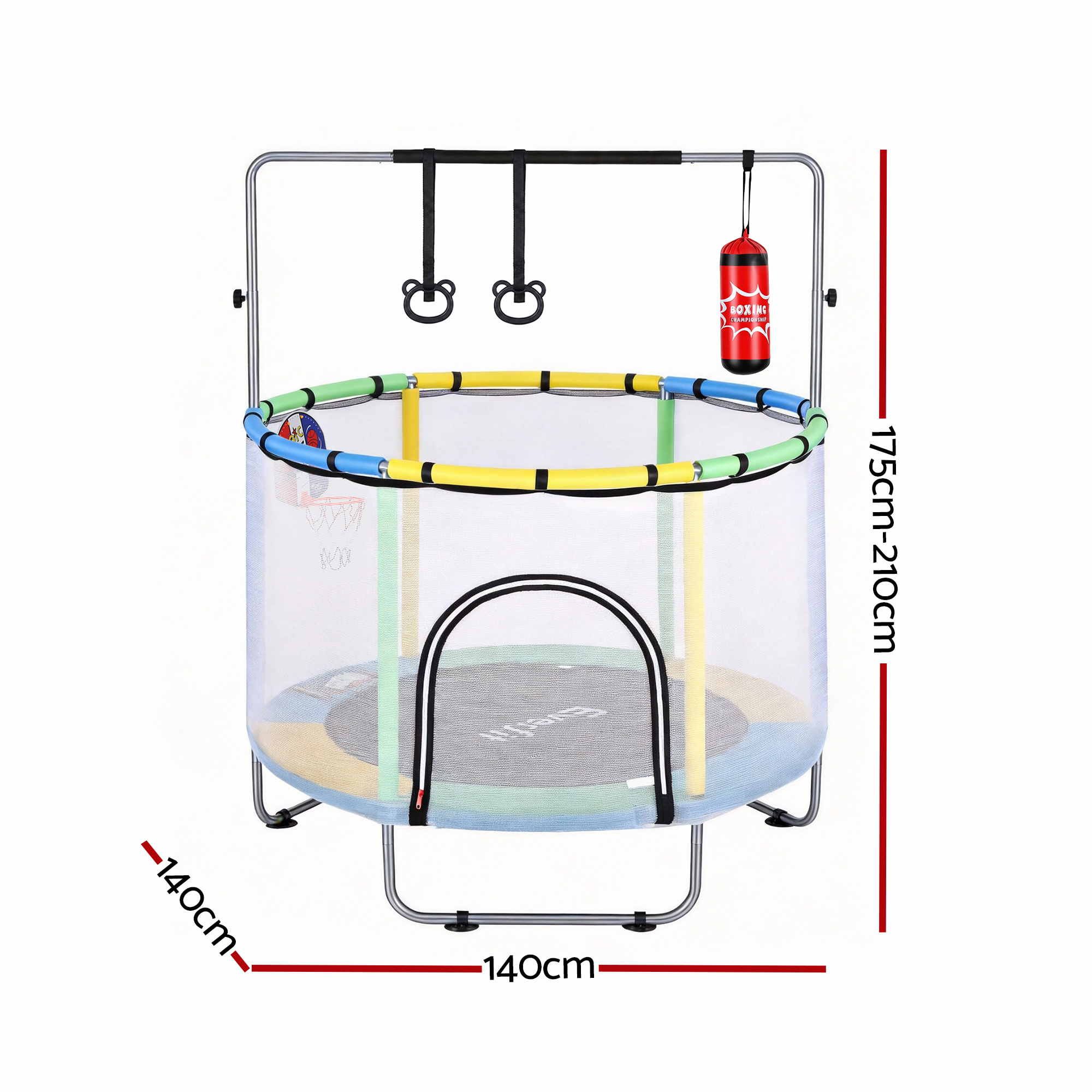 Everfit 55-Inch Trampoline Kids Rebounder with Basketball Set view 2