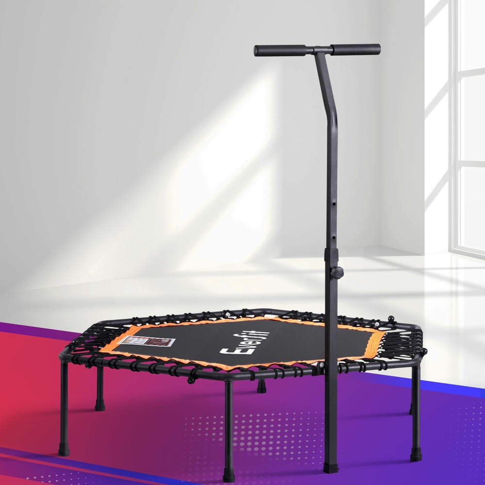 Everfit 51-Inch Hexagon Fitness Trampoline with Handrail