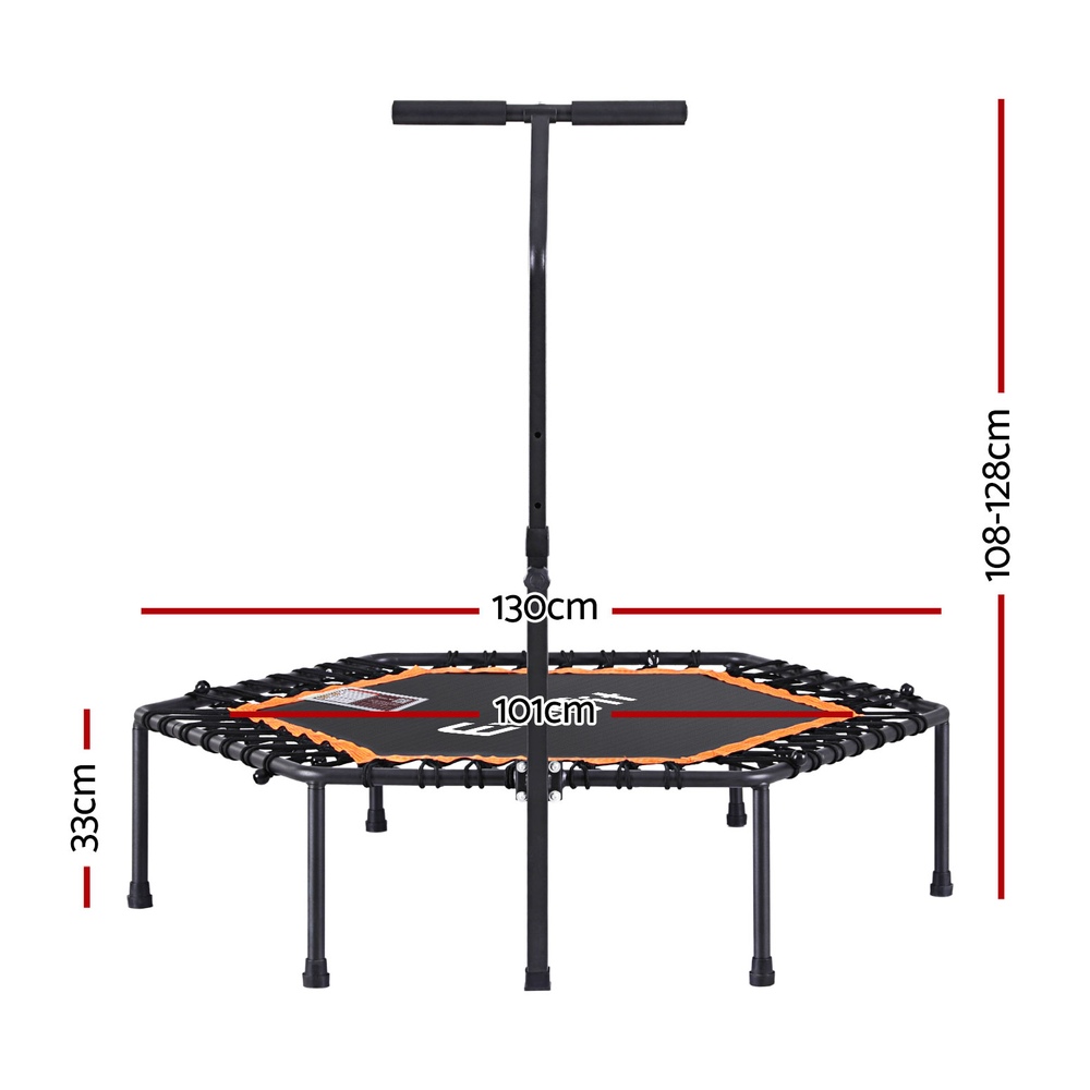 Everfit 51-Inch Hexagon Fitness Trampoline with Handrail view 2