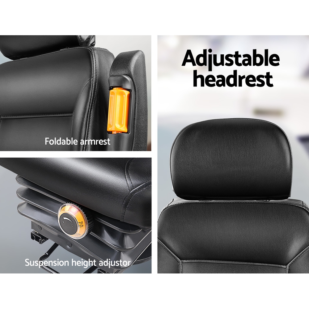 Giantz Tractor Seat with Headrest and Foldable Armrest view 4