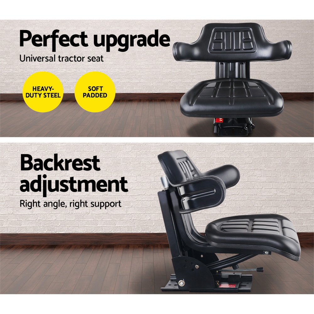 Giantz Universal Tractor Seat with Adjustable Suspension view 3