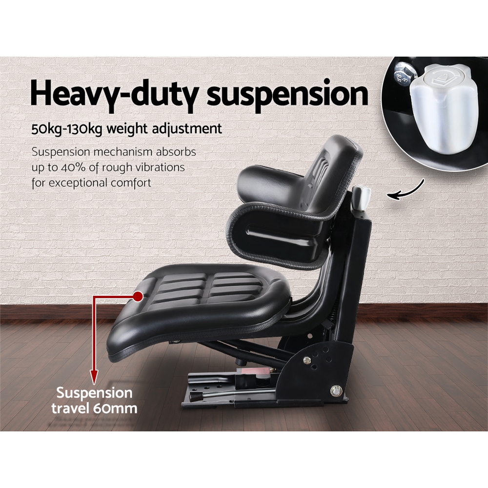 Giantz Universal Tractor Seat with Adjustable Suspension view 4