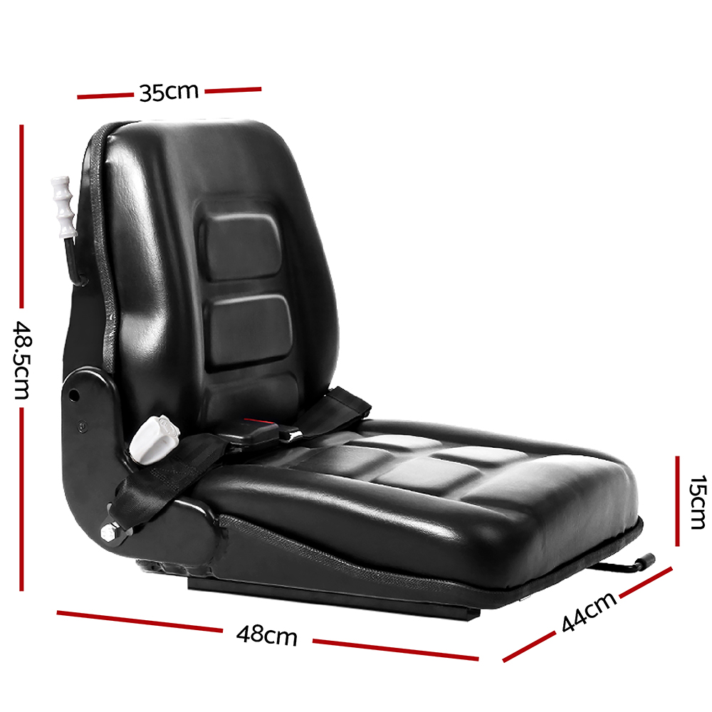 Giantz Tractor Seat Universal with Backrest, PU view 2