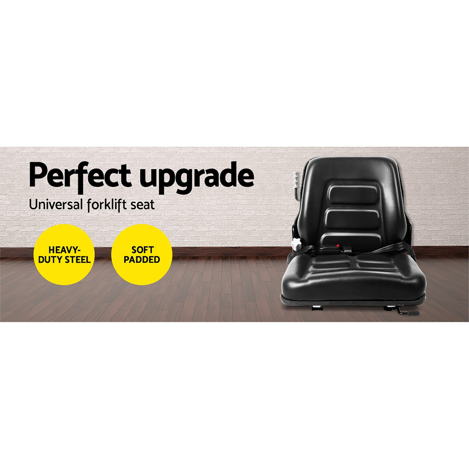 Giantz Tractor Seat Universal with Backrest, PU view 3