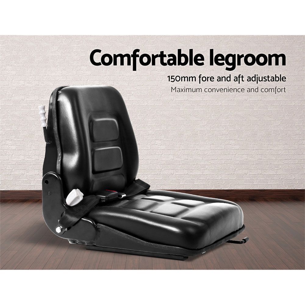 Giantz Tractor Seat Universal with Backrest, PU view 4