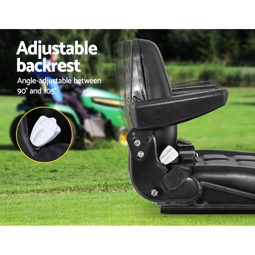 Giantz Tractor Seat with Suspension and Armrests view 3