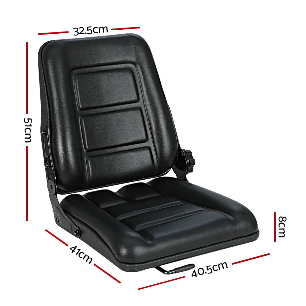 Giantz Adjustable Tractor Seat for Forklift with Backrest view 2