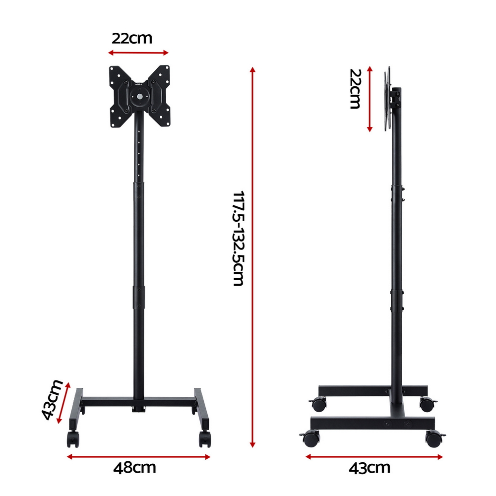 Artiss TV Stand 13-50in Mobile Adjustable Height with Wheels view 3