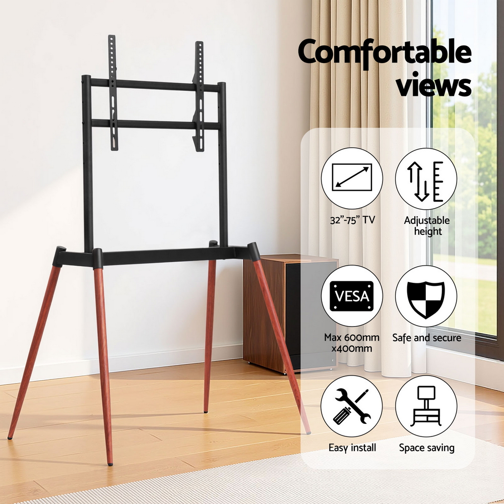 Artiss TV Stand 32-75in LED LCD Wooden Floor Easel view 5
