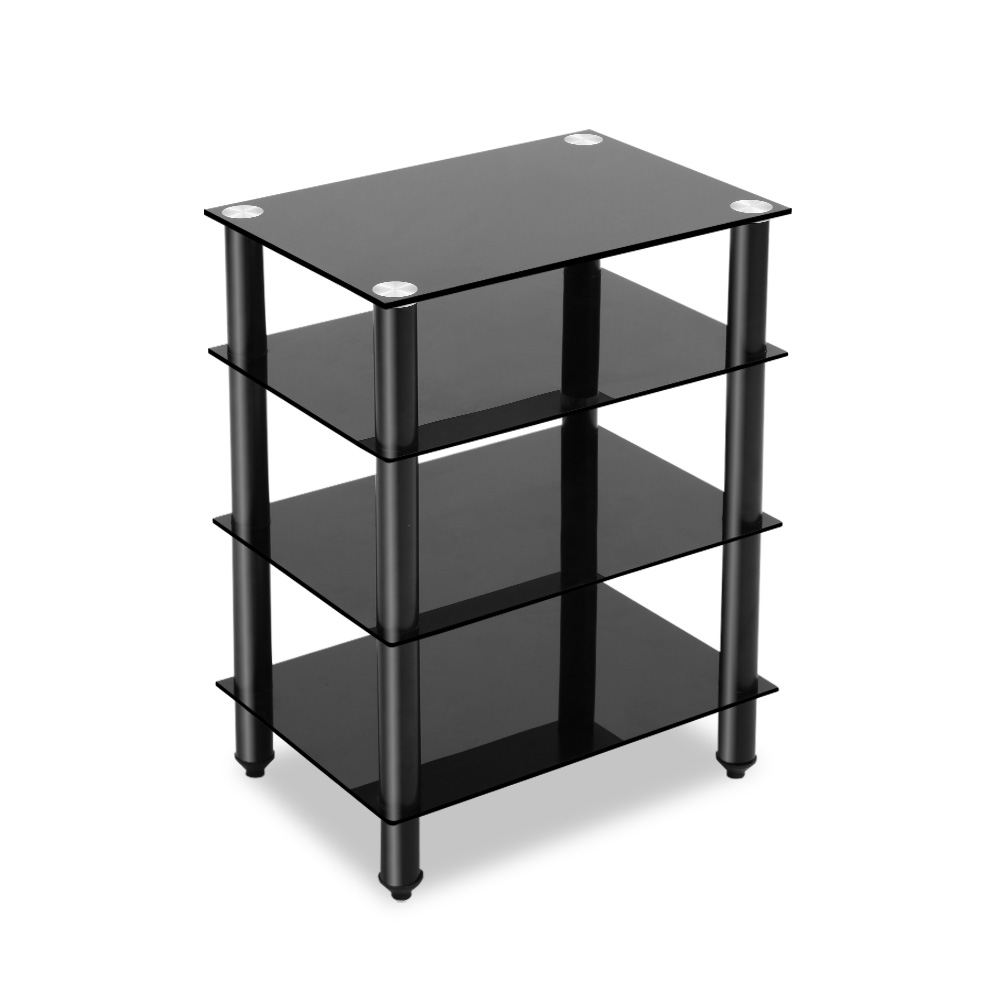 Artiss TV Stand 4 Tier Tempered Glass Storage Shelf view 3