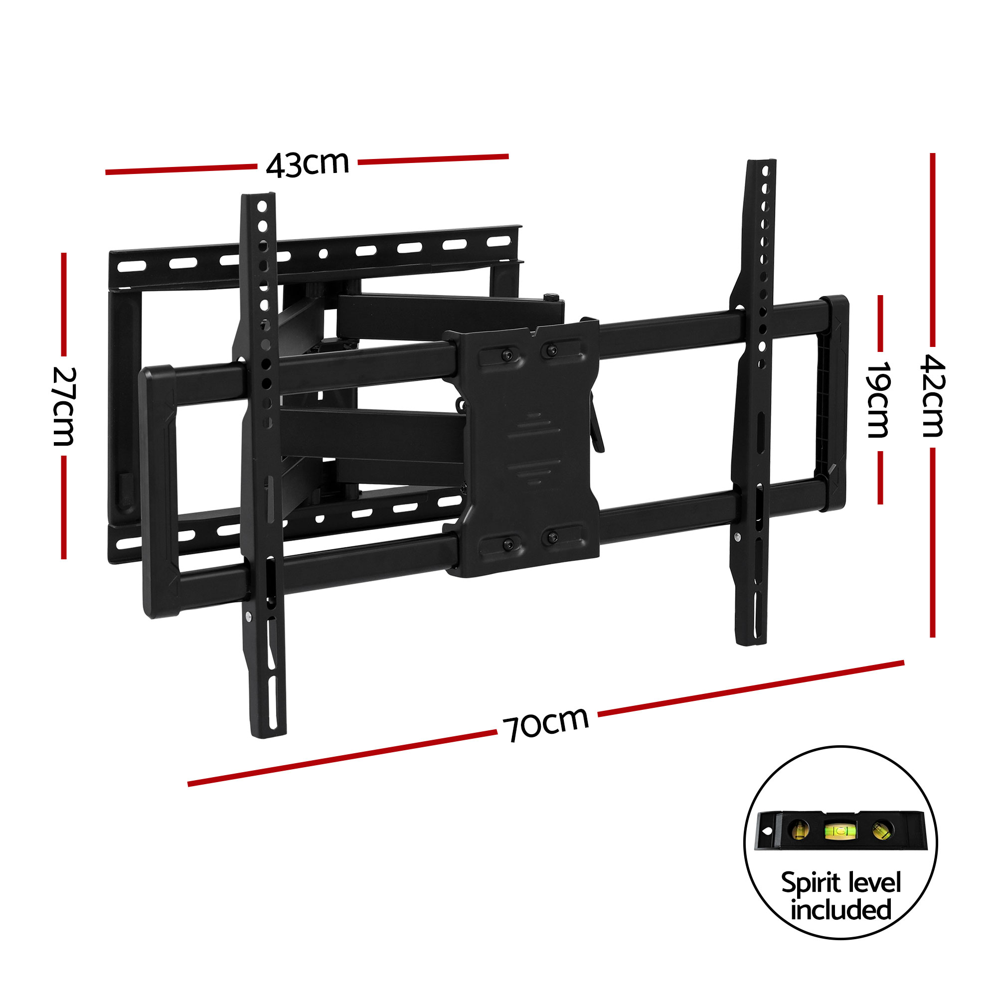 Artiss TV Wall Mount Bracket 37-85in Swivel Tilt Extendable view 3