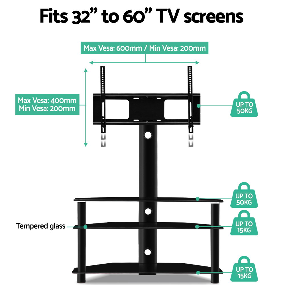 Artiss TV Stand Mount Bracket 32-60in LED 3 Tier Shelf view 5