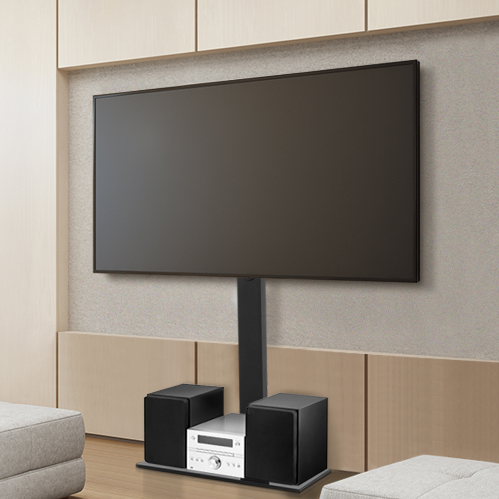 Artiss TV Stand Mount Bracket 32-70in LED Glass Floor Shelf