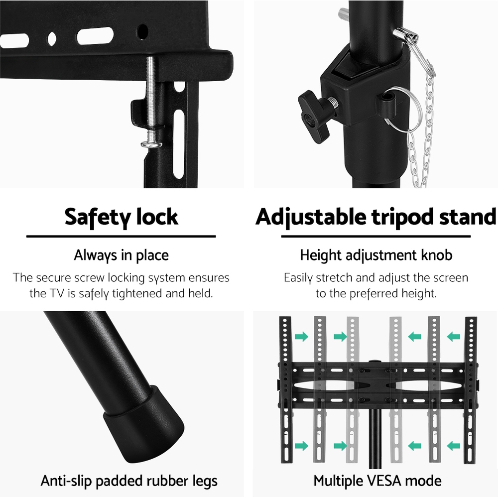 Artiss TV Stand Mount Bracket 32-70in LED Tripod Floor Shelf view 5