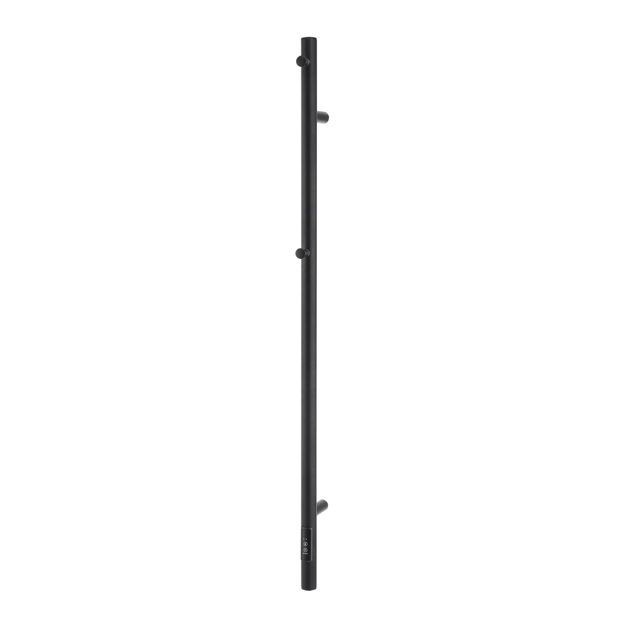 Devanti Vertical Heated Towel Rail with Timer Black view 2