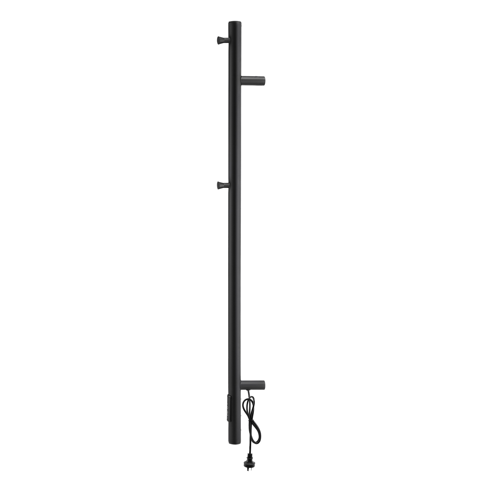 Devanti Vertical Heated Towel Rail with Timer Black view 4