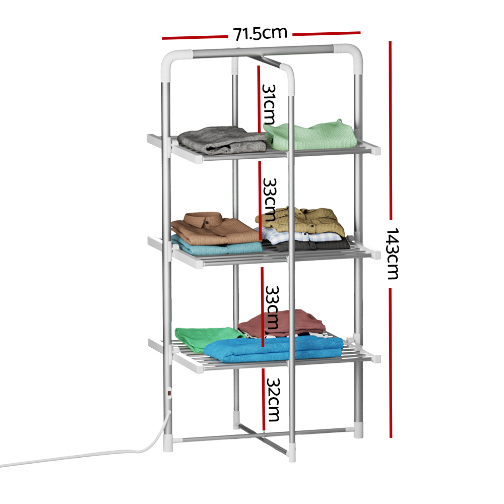 Devanti 30-Bar Foldable Heated Towel Rail view 2
