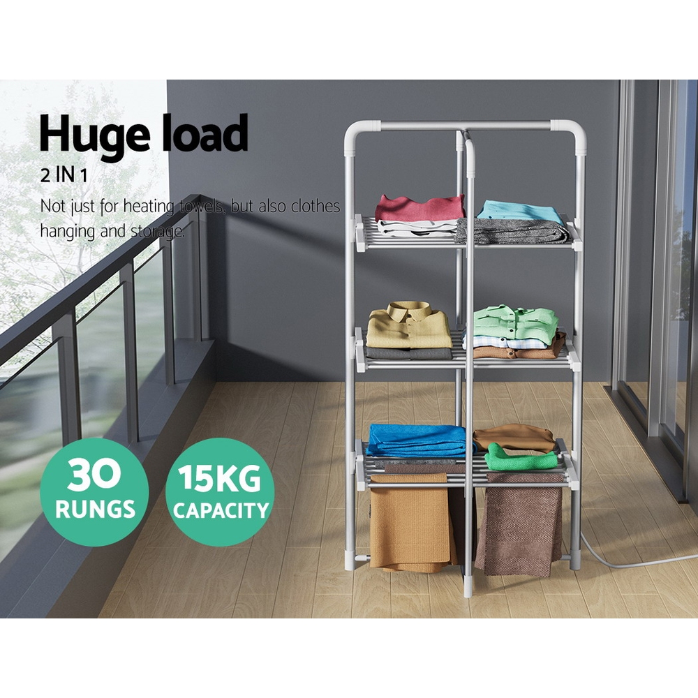 Devanti 30-Bar Foldable Heated Towel Rail view 5