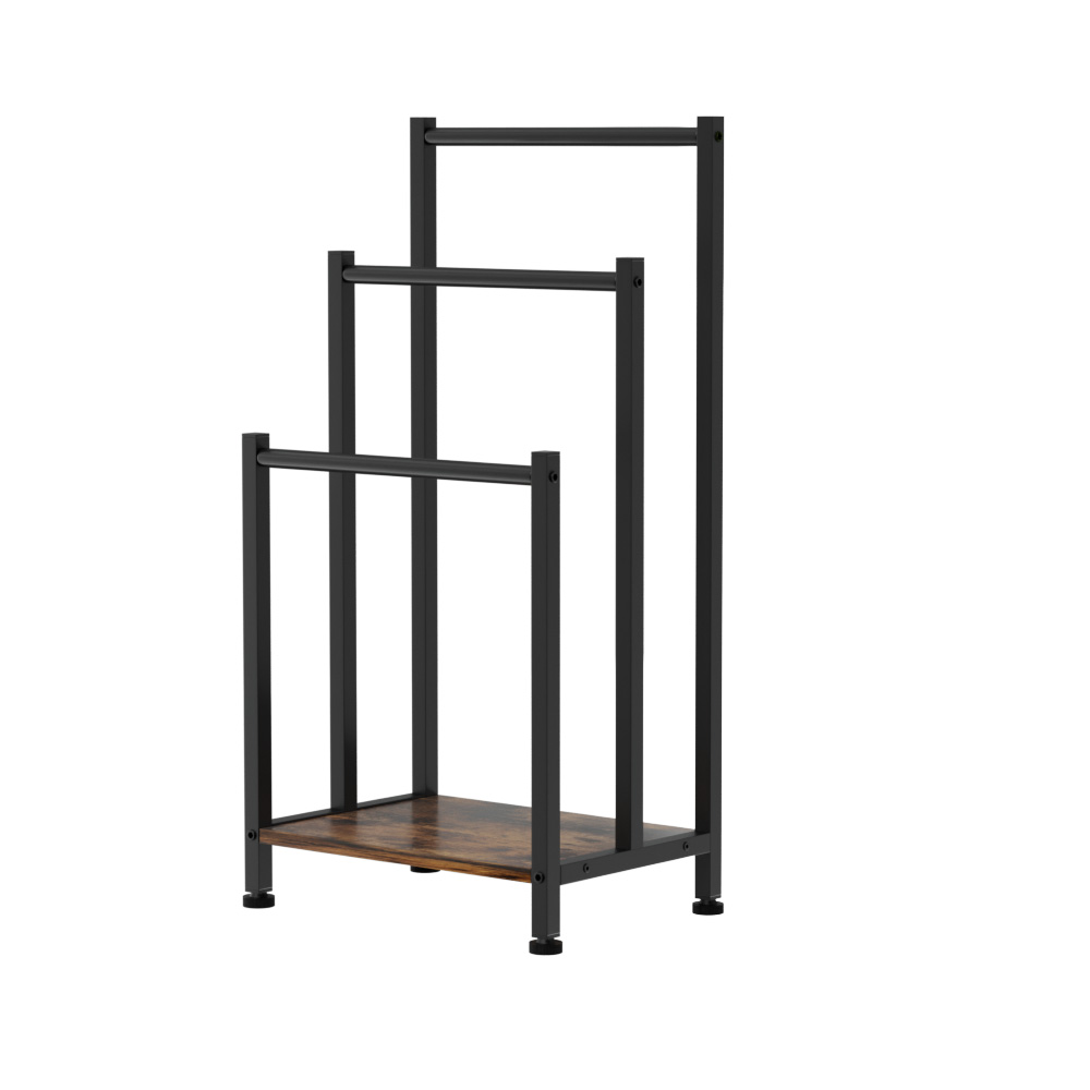 Freestanding 3-Tier Towel Rack with Bathroom Organiser