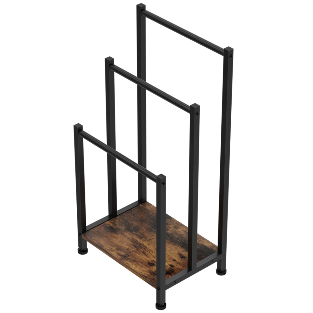 Freestanding 3-Tier Towel Rack with Bathroom Organiser view 3