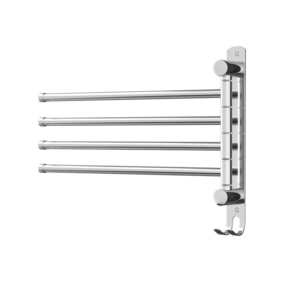Towel Rail Rack Holder 4-Bar Wall Mounted Stainless Steel
