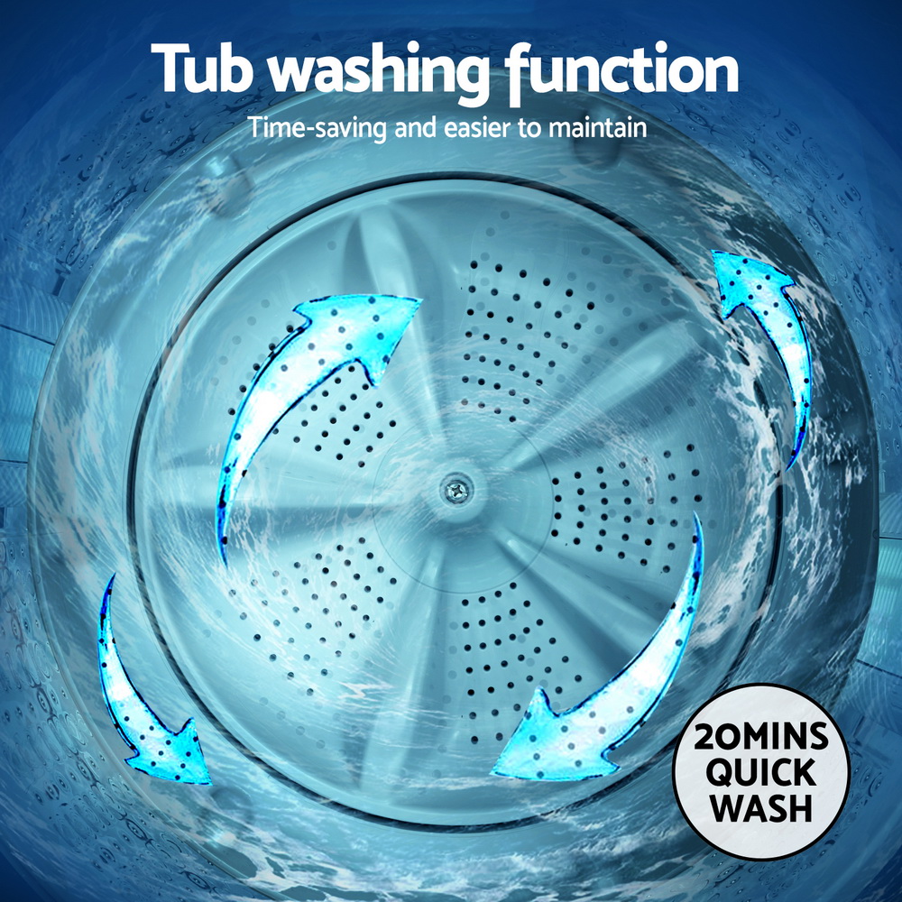 Devanti 6kg Top Load Washing Machine White view 5