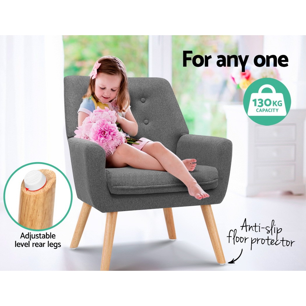 Artiss Anne Linen Armchair in 3 Colours view 5