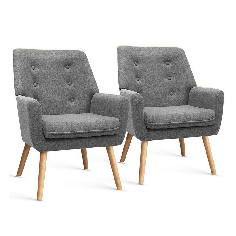 Artiss 2X Accent Tub Chair Anne Armchair
