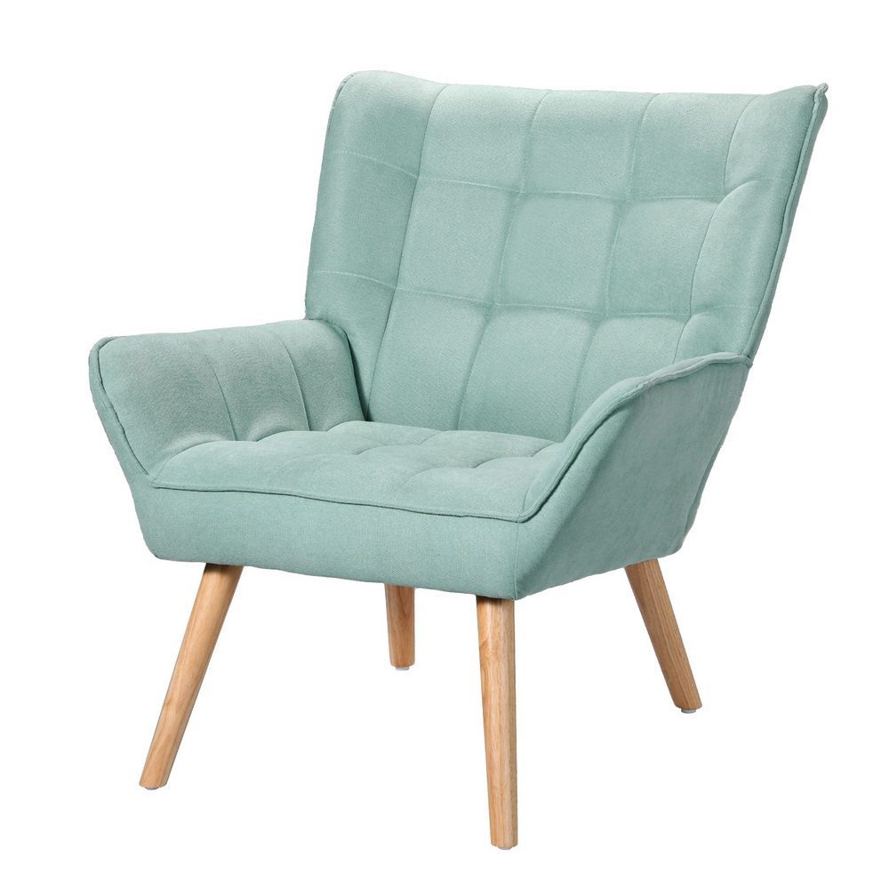 Artiss Linen Fabric Cushion Armchair, 2 Colours