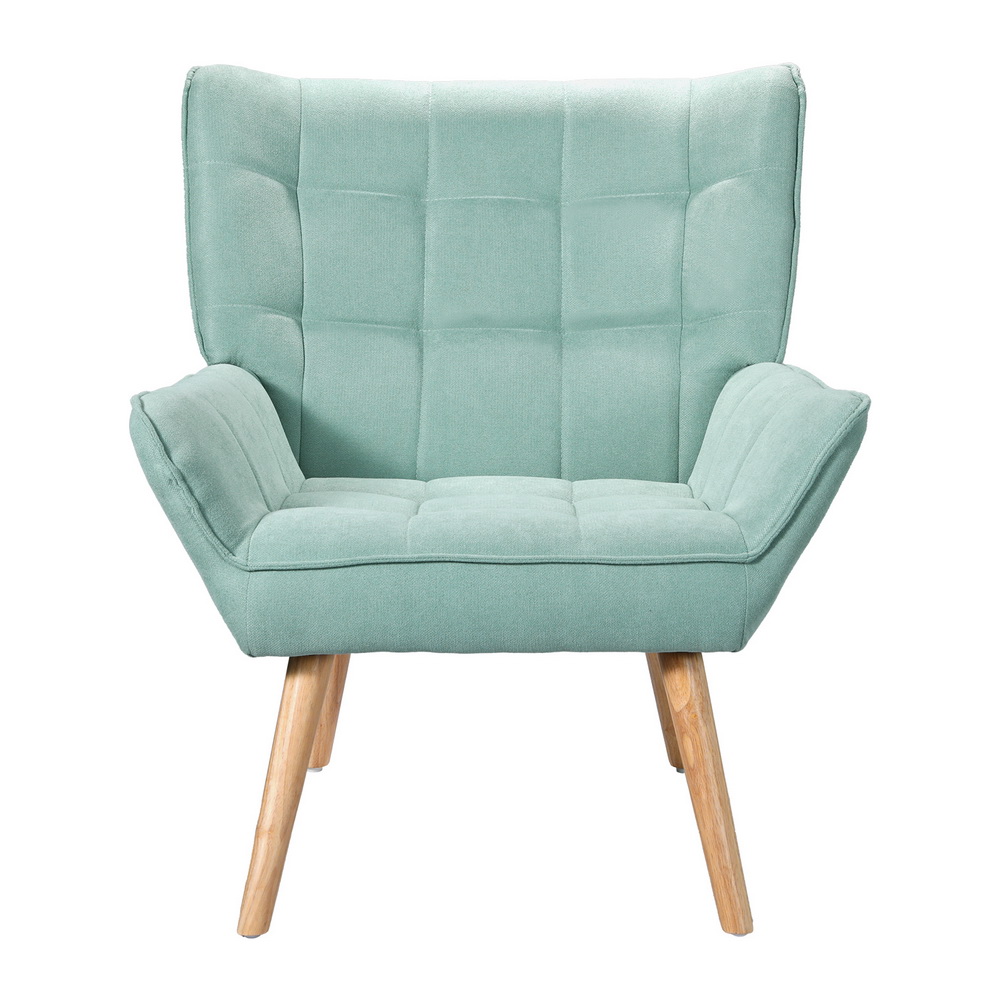 Artiss Linen Fabric Cushion Armchair, 2 Colours view 3