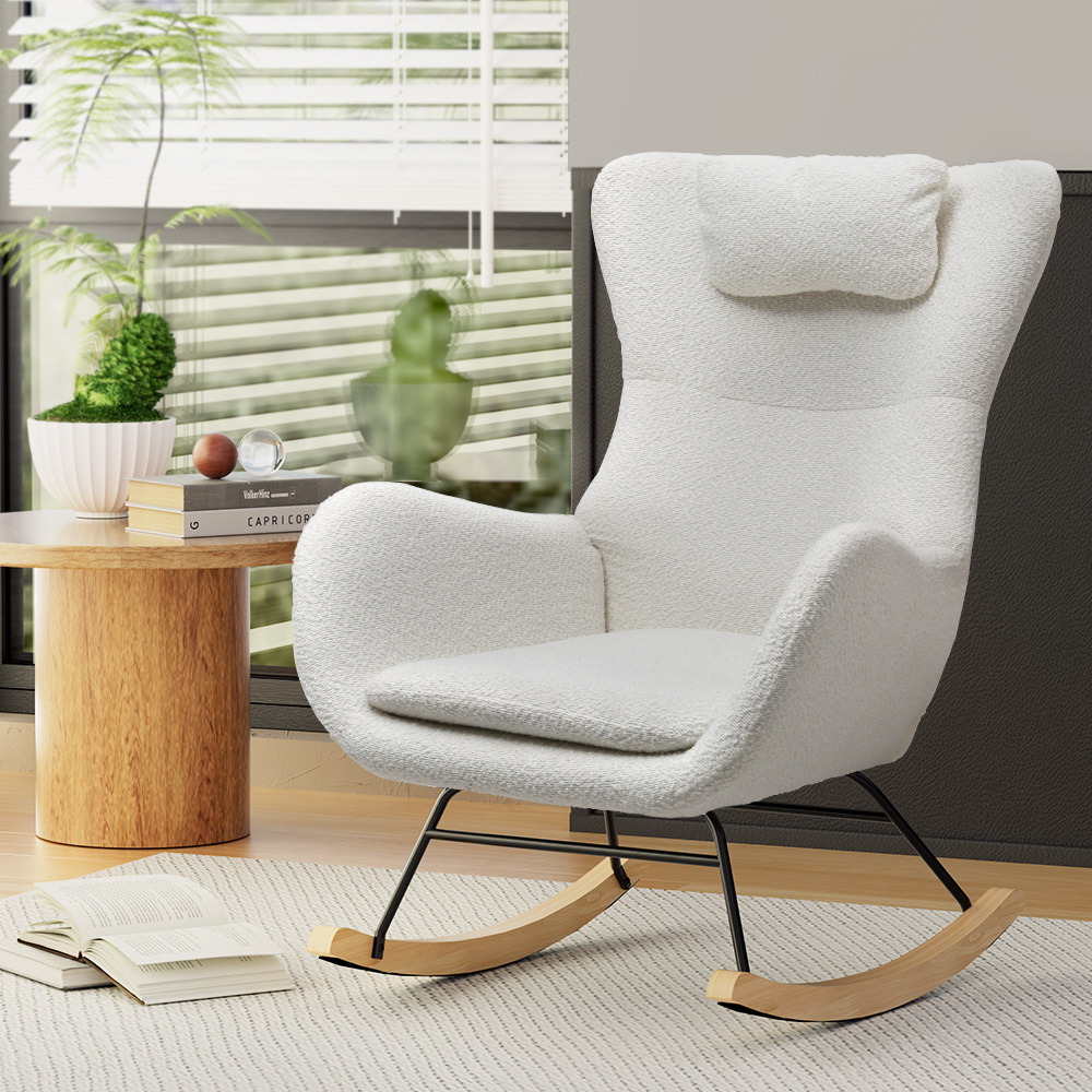 Artiss Rocking Chair Armchair with Pillow in 2 Styles