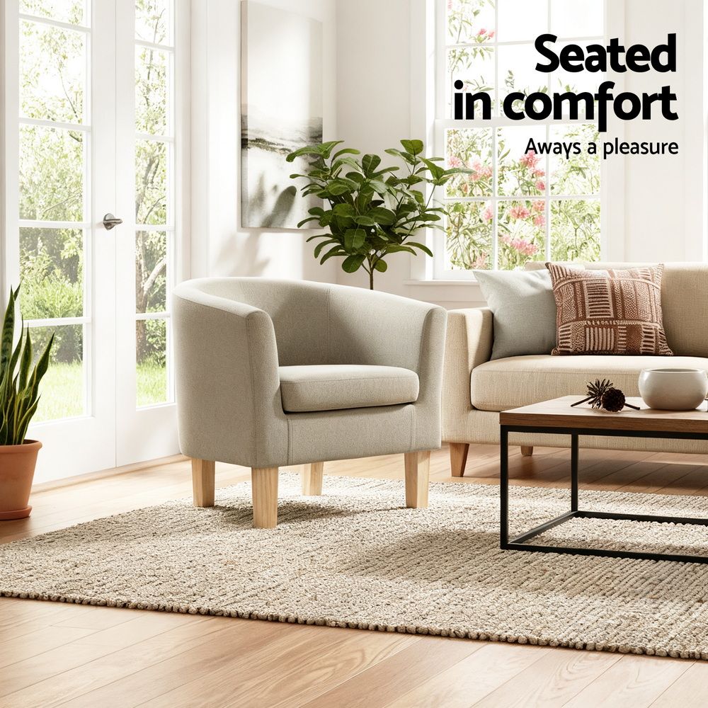 Artiss Abby Tub Armchair in 2 Colours view 2