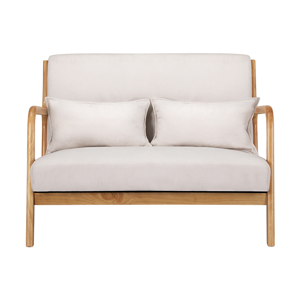 Artiss Loveseat Armchair Beige view 3