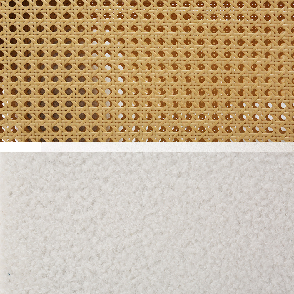 Artiss Rocking Armchair Boucle Rattan White view 4
