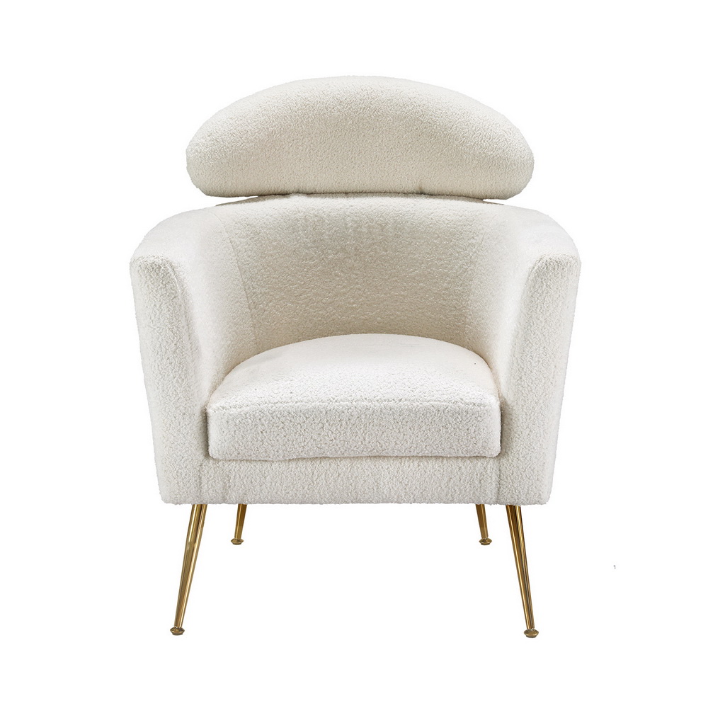 Artiss Yoli Boucle Armchair White view 3