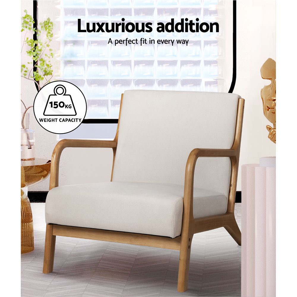 Artiss Olive Armchair, Single or Set of 2 view 4