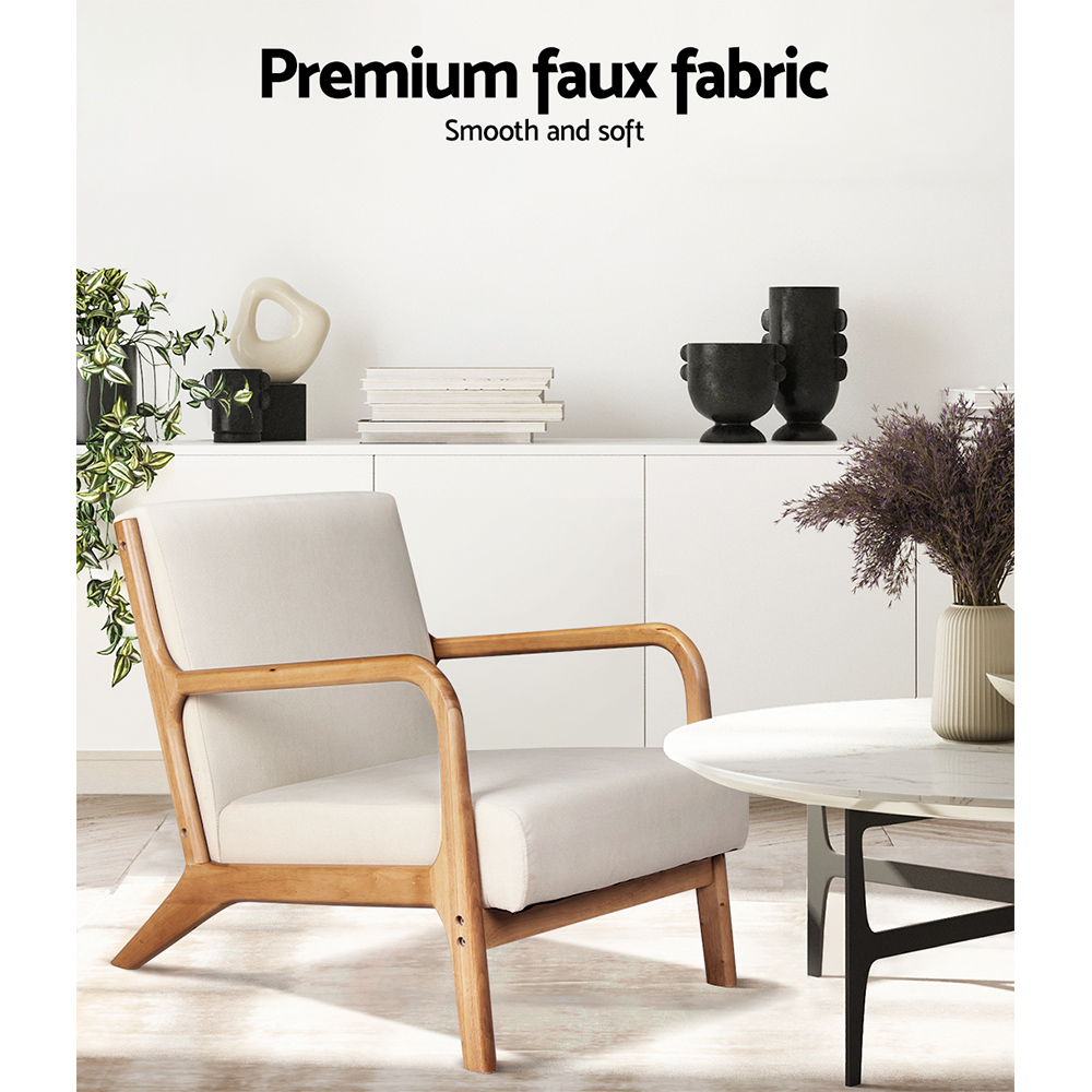 Artiss Olive Armchair, Single or Set of 2 view 5