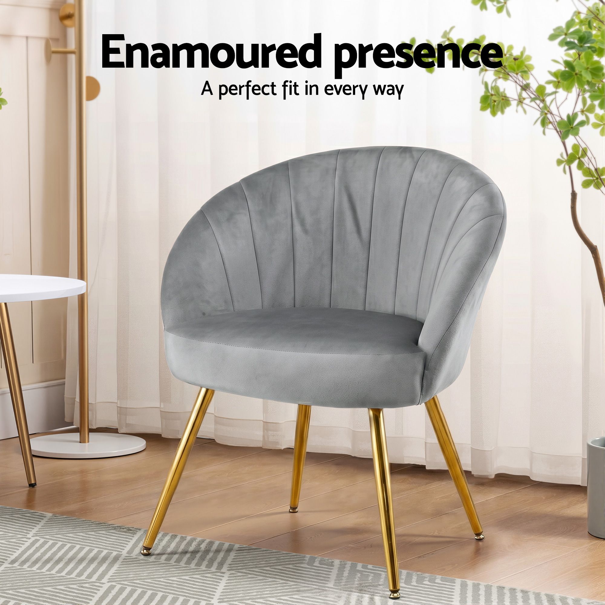 Artiss Eloise Velvet Armchair in 2 Colours view 5