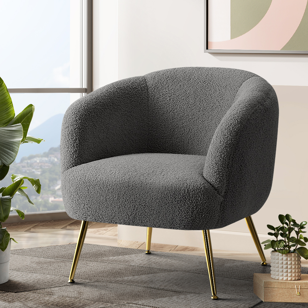 Artiss Carneiro Sherpa Boucle Armchair, 2 Colours