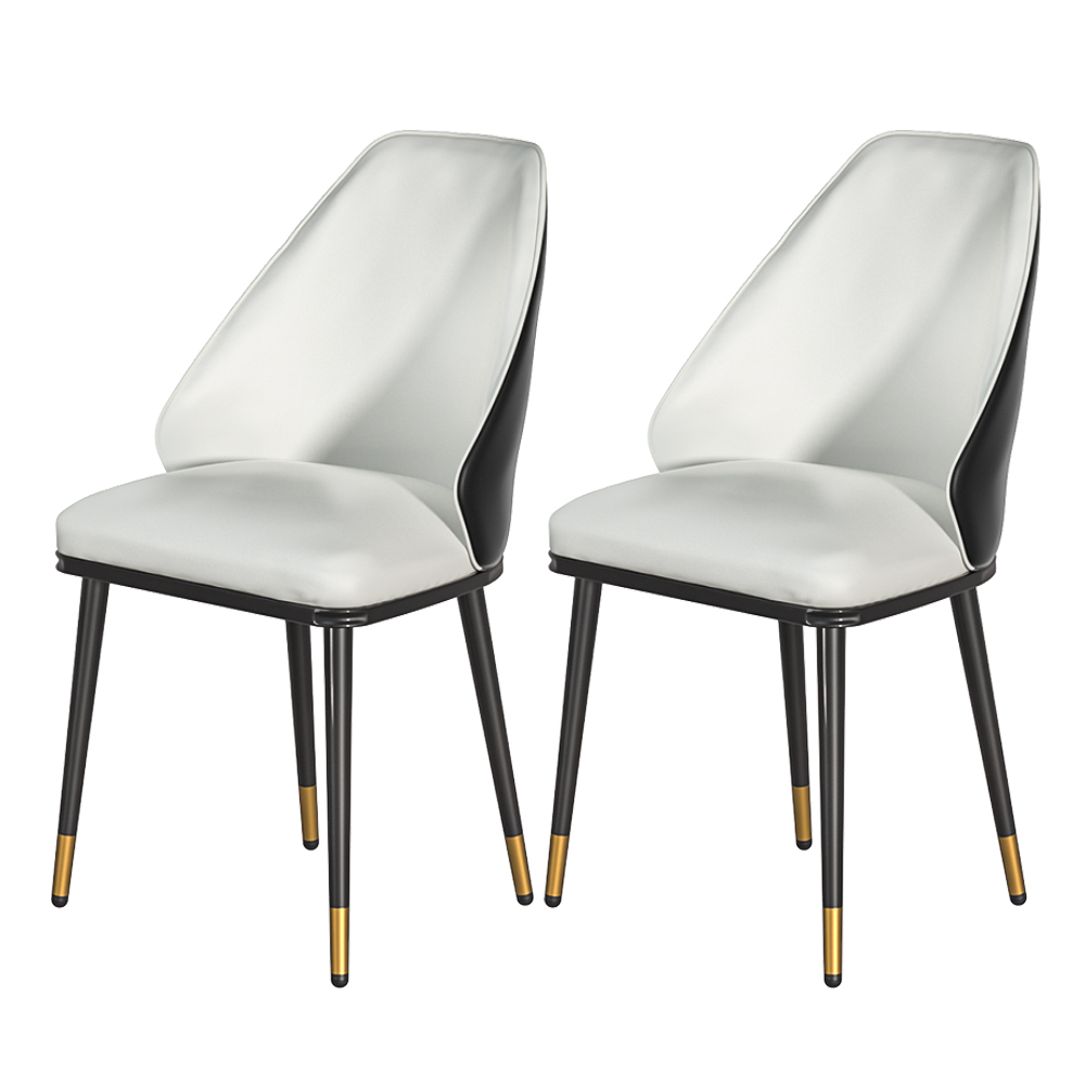 Artiss Leather Dining Chairs, Beige and Black