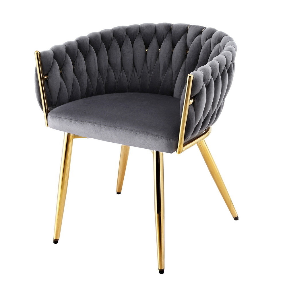 Artiss Velvet Weave Dining Chair in 2 Colours