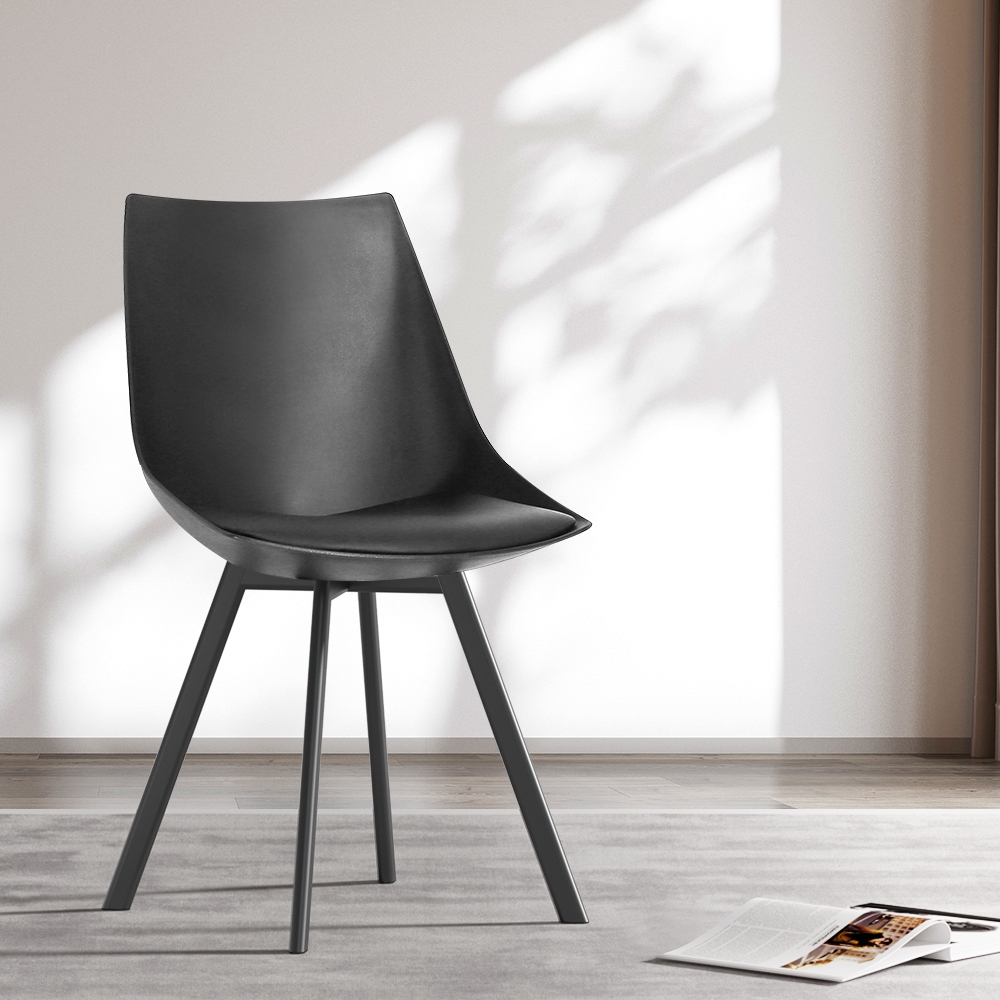 Artiss PU Leather Dining Chairs, Black